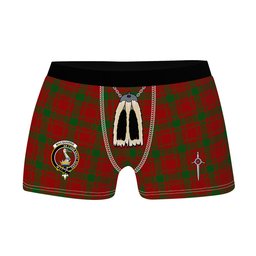 ScotsTee Shop Scottish MacQuarrie Clan Crest Highland Kilt Sporran Tartan Boxer Briefs