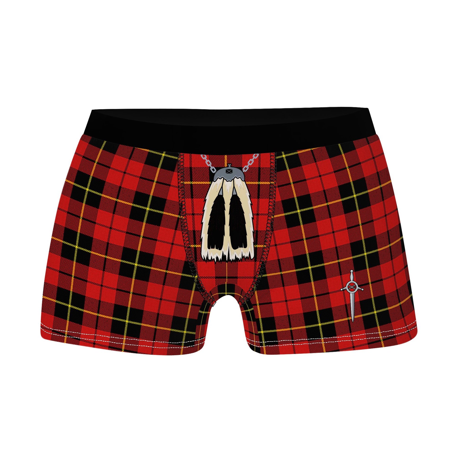 ScotsTee Shop Scottish Wallace Modern Clan Highland Kilt Sporran Tartan Boxer Briefs