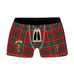 ScotsTee Shop Scottish Russell USA Modern Clan Crest Highland Kilt Sporran Tartan Boxer Briefs