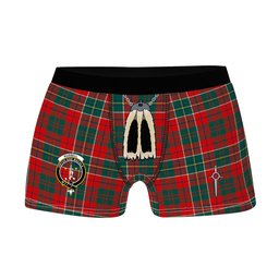 ScotsTee Shop Scottish Russell USA Modern Clan Crest Highland Kilt Sporran Tartan Boxer Briefs