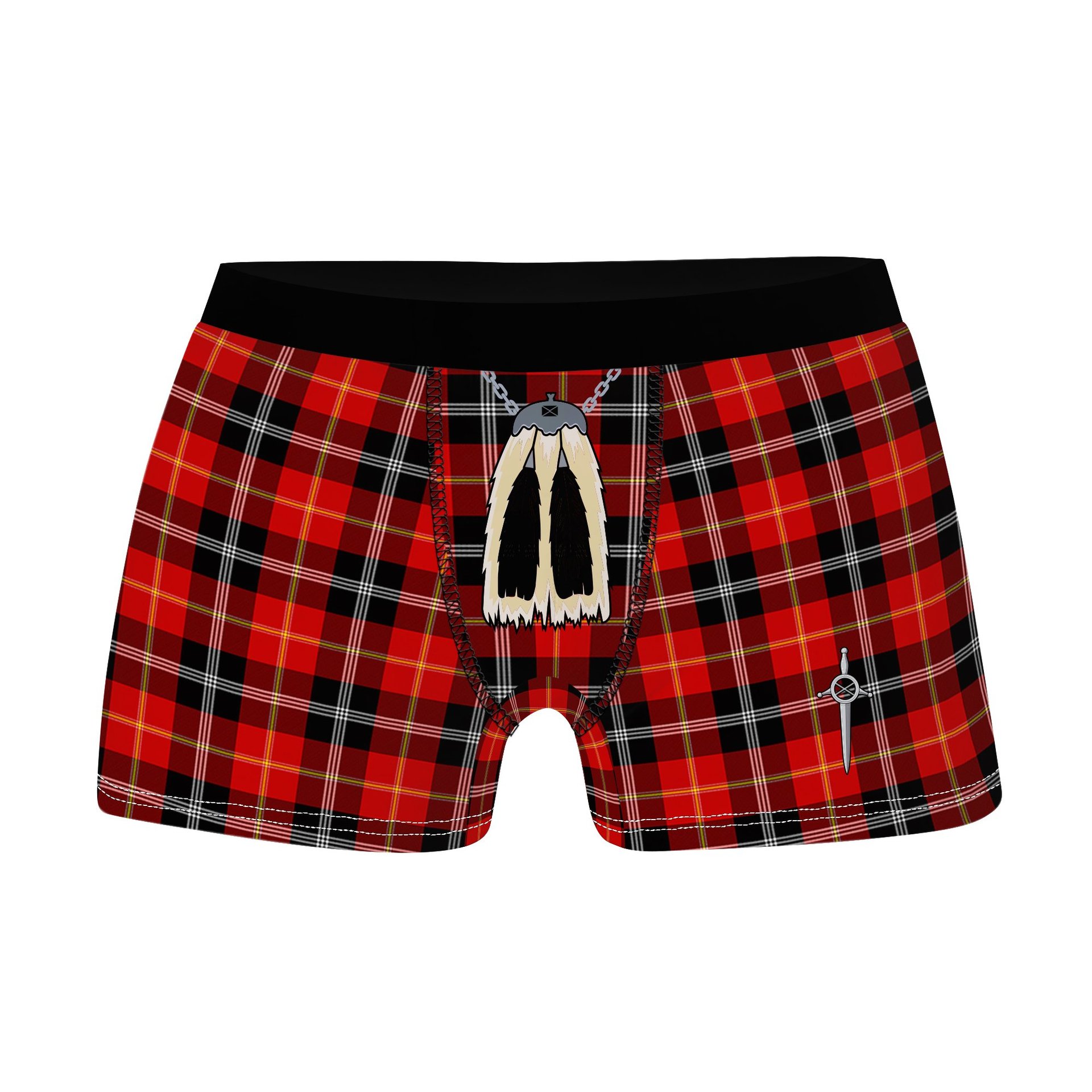 ScotsTee Shop Scottish Marjoribanks SC Clan Highland Kilt Sporran Tartan Boxer Briefs