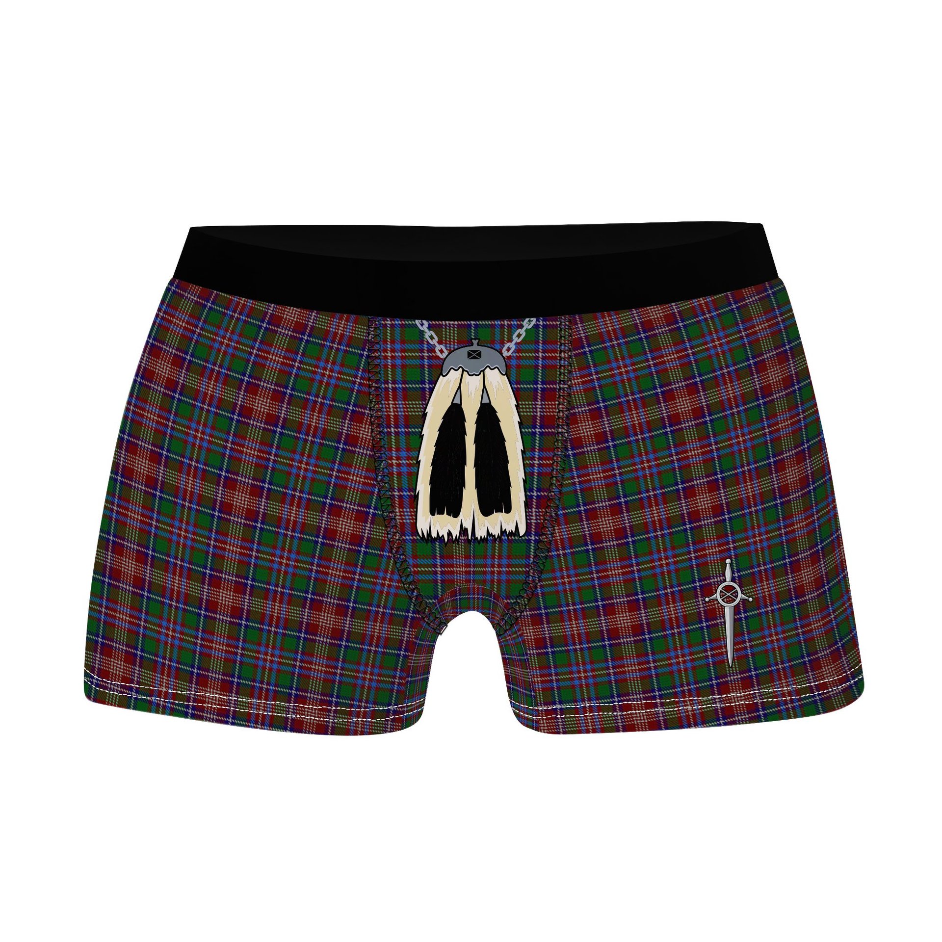 ScotsTee Shop Scottish Ritchie Clan Highland Kilt Sporran Tartan Boxer Briefs