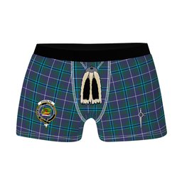 ScotsTee Shop Scottish Douglas Modern Clan Crest Highland Kilt Sporran Tartan Boxer Briefs