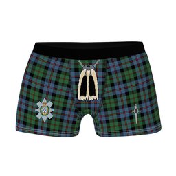 ScotsTee Shop Scottish Black Watch Coarse Kilt Ancient Clan Crest Highland Kilt Sporran Tartan Boxer Briefs