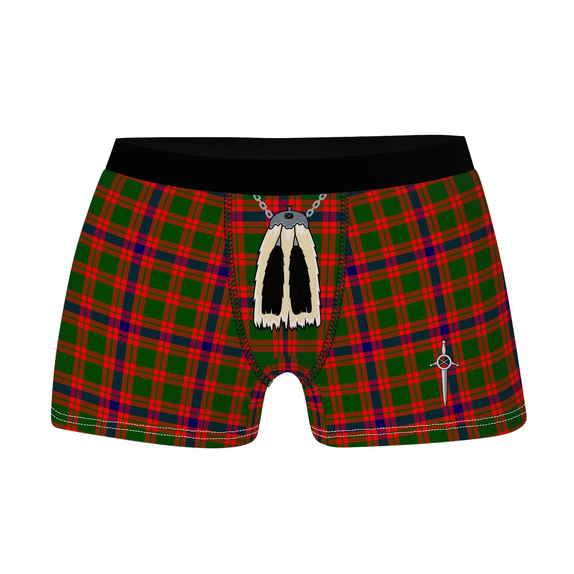 ScotsTee Shop Scottish Nithsdale District Clan Highland Kilt Sporran Tartan Boxer Briefs