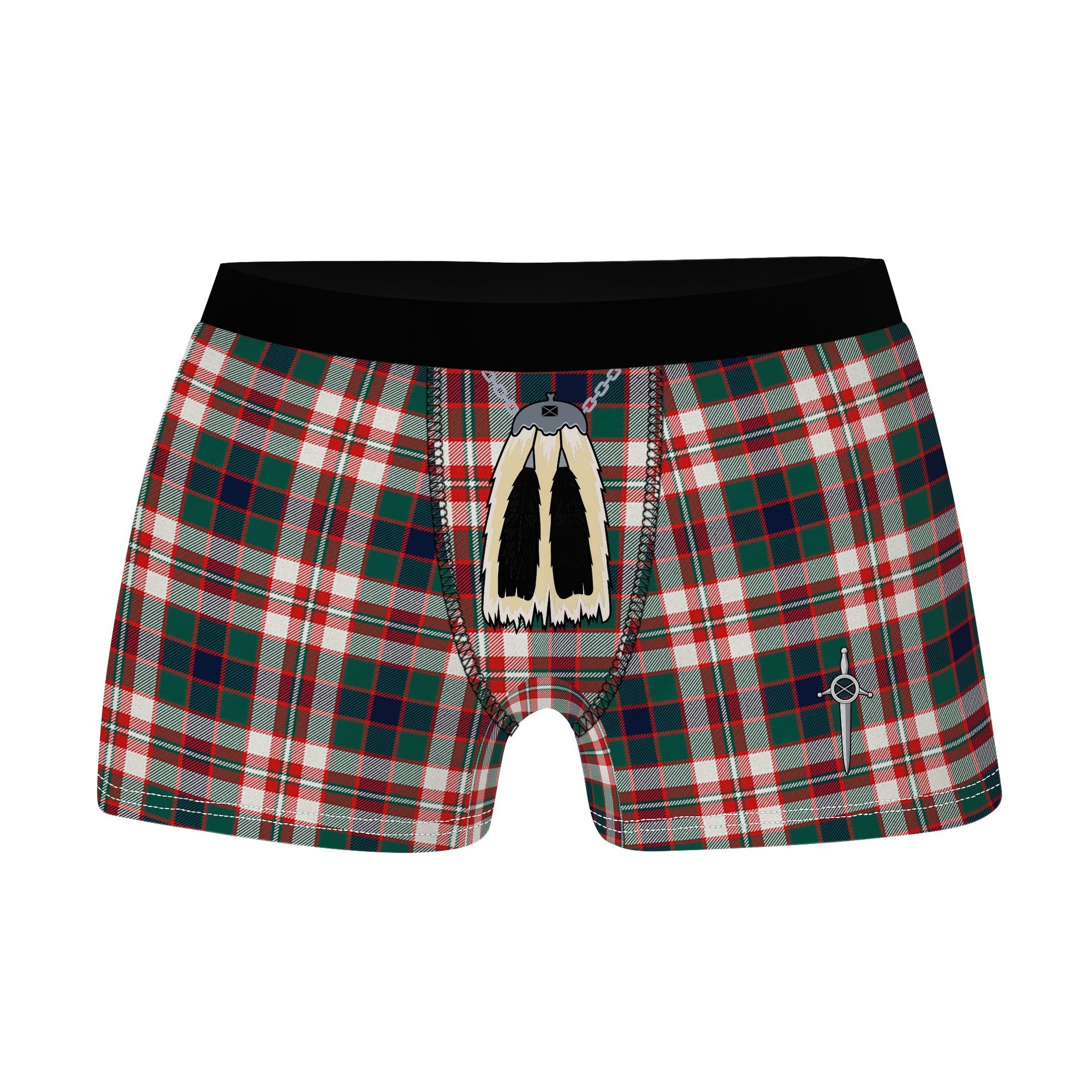 ScotsTee Shop Scottish Robertson Dress Modern Clan Highland Kilt Sporran Tartan Boxer Briefs