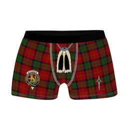 ScotsTee Shop Scottish MacPherson of Cluny Clan Crest Highland Kilt Sporran Tartan Boxer Briefs