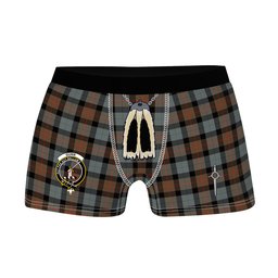 ScotsTee Shop Scottish Gunn Weathered Clan Crest Highland Kilt Sporran Tartan Boxer Briefs
