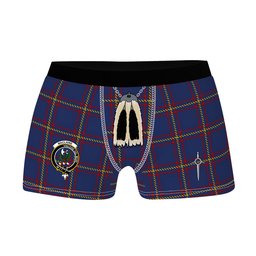 ScotsTee Shop Scottish MacLaine of Lochbuie Clan Crest Highland Kilt Sporran Tartan Boxer Briefs