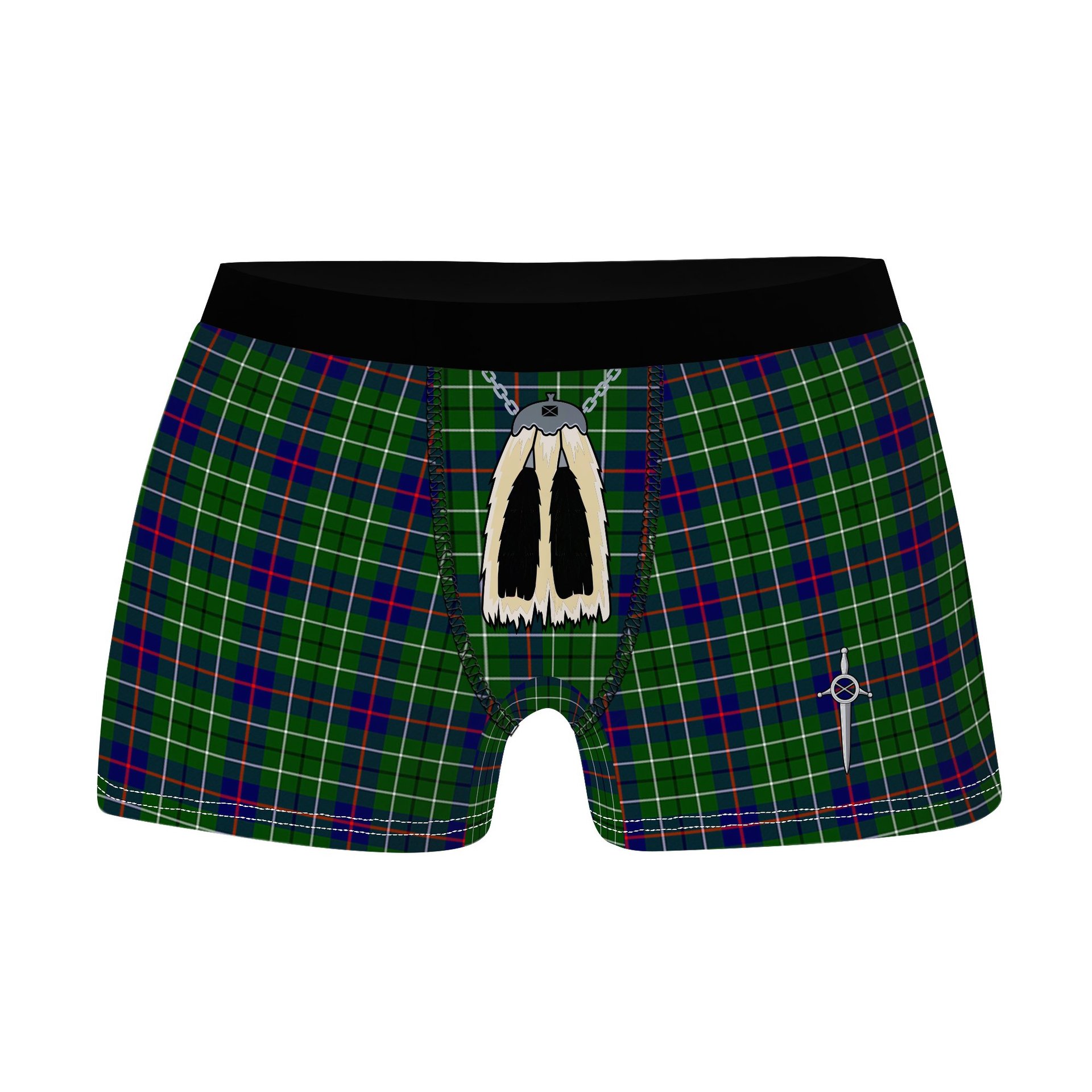 ScotsTee Shop Scottish Duncan Clan Highland Kilt Sporran Tartan Boxer Briefs