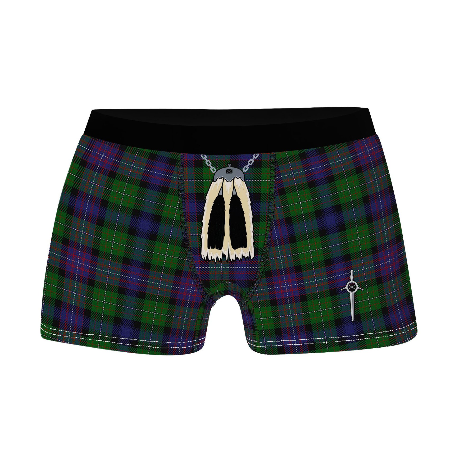 ScotsTee Shop Scottish Rankine Clan Highland Kilt Sporran Tartan Boxer Briefs
