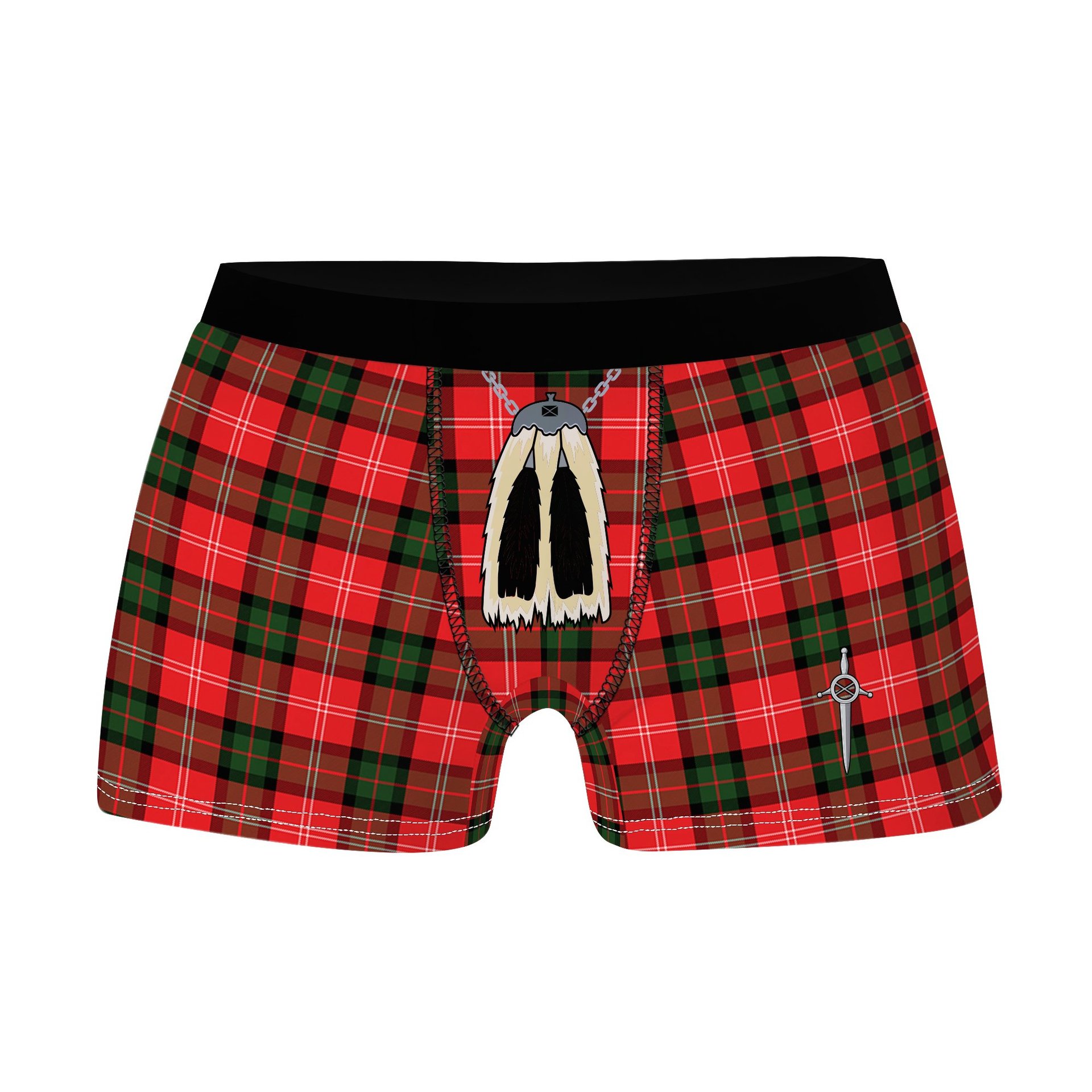 ScotsTee Shop Scottish Nisbet Modern Clan Highland Kilt Sporran Tartan Boxer Briefs
