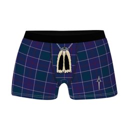 ScotsTee Shop Scottish Navy US Edzell Clan Highland Kilt Sporran Tartan Boxer Briefs
