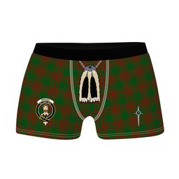 ScotsTee Shop Scottish Menzies Clan Crest Highland Kilt Sporran Tartan Boxer Briefs
