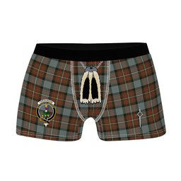 ScotsTee Shop Scottish Fergusson Weathered Clan Crest Highland Kilt Sporran Tartan Boxer Briefs