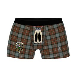 ScotsTee Shop Scottish Fergusson Weathered Clan Crest Highland Kilt Sporran Tartan Boxer Briefs