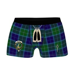 ScotsTee Shop Scottish Wallace Blue Clan Crest Highland Kilt Sporran Tartan Boxer Briefs
