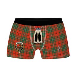 ScotsTee Shop Scottish MacAulay Ancient Clan Crest Highland Kilt Sporran Tartan Boxer Briefs
