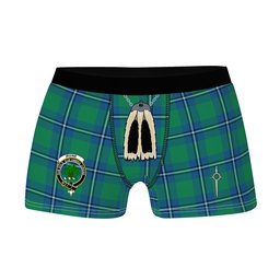 ScotsTee Shop Scottish Irvine Ancient Clan Crest Highland Kilt Sporran Tartan Boxer Briefs