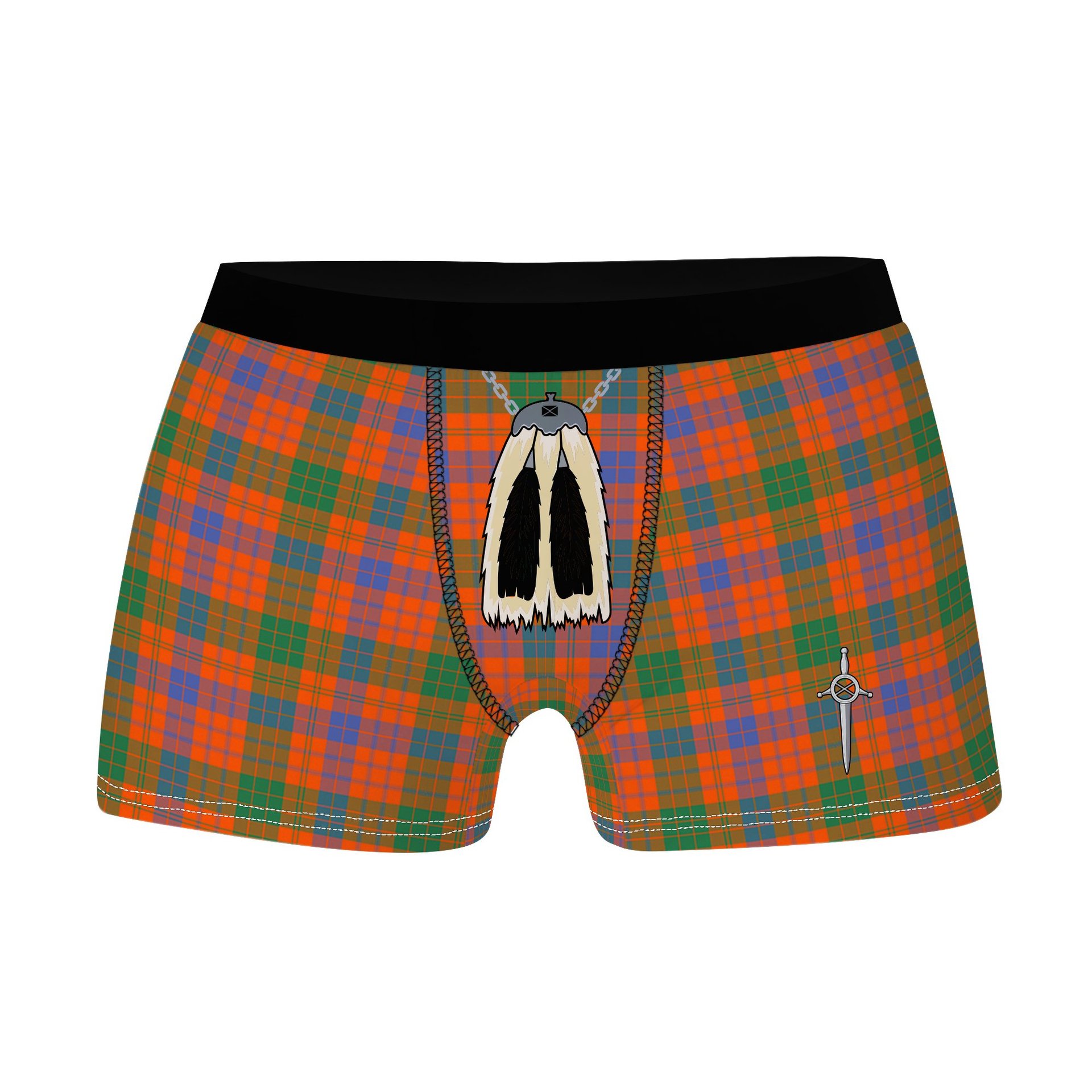 ScotsTee Shop Scottish Ross Ancient Clan Highland Kilt Sporran Tartan Boxer Briefs