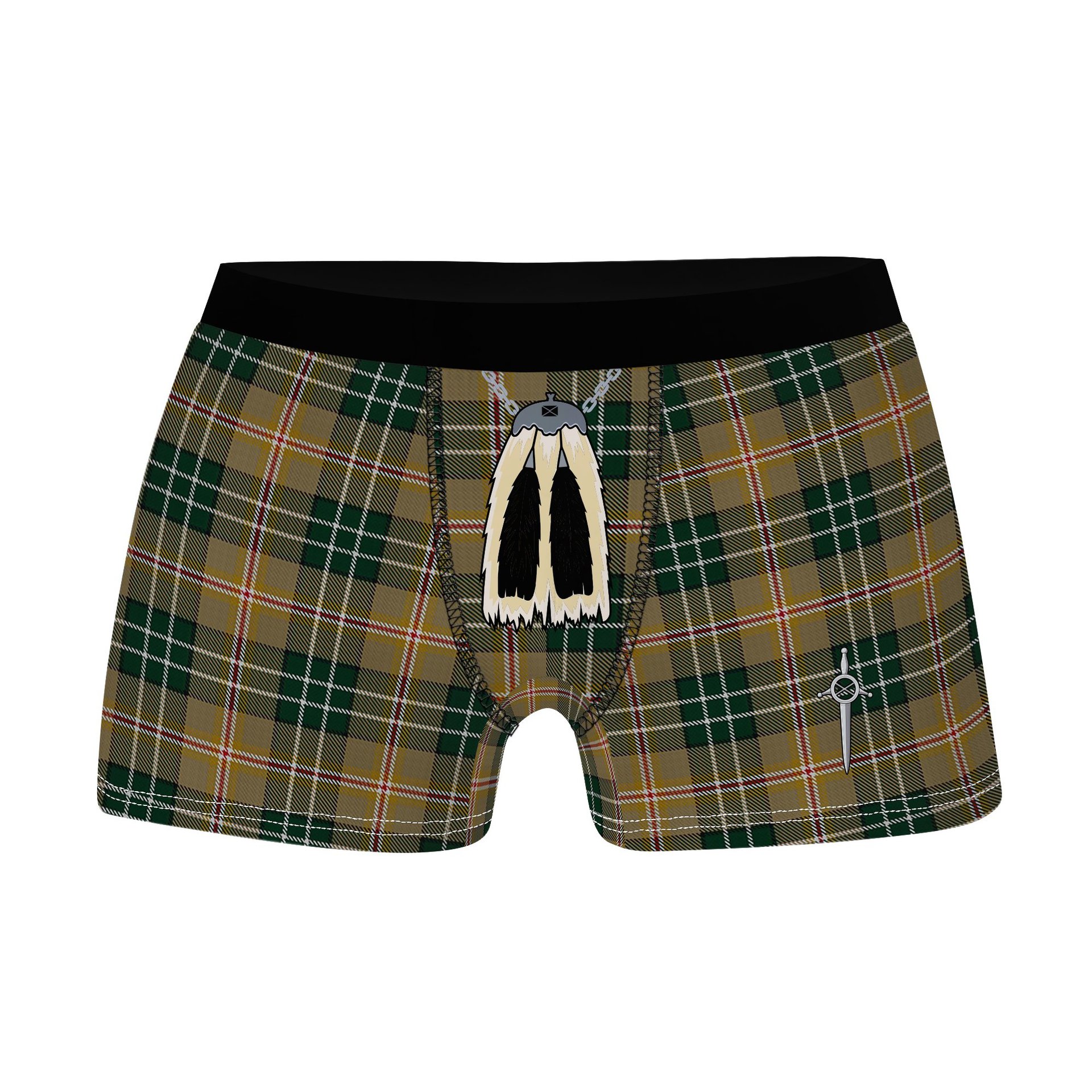 ScotsTee Shop Scottish MacShane Clan Highland Kilt Sporran Tartan Boxer Briefs