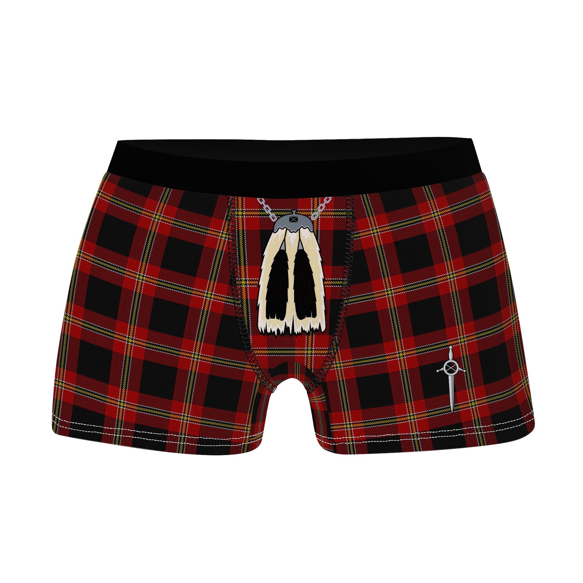ScotsTee Shop Scottish Pirrie Clan Highland Kilt Sporran Tartan Boxer Briefs
