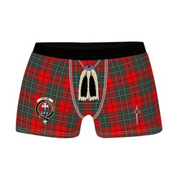 ScotsTee Shop Scottish Cheyne Clan Crest Highland Kilt Sporran Tartan Boxer Briefs
