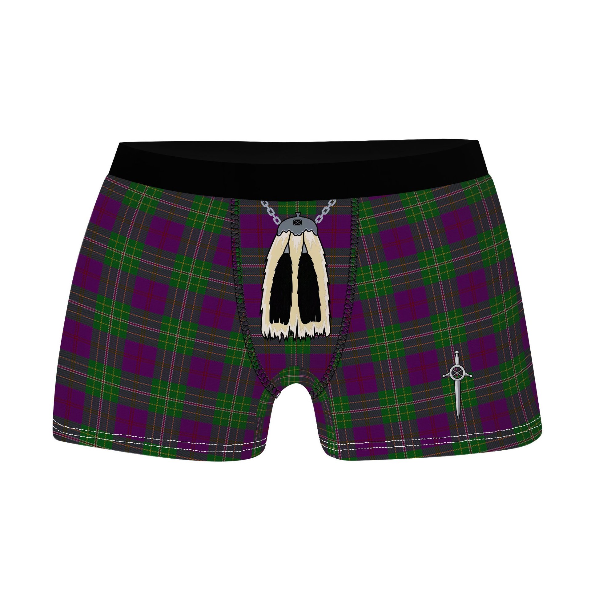 ScotsTee Shop Scottish Singh Clan Highland Kilt Sporran Tartan Boxer Briefs