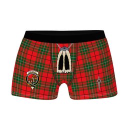 ScotsTee Shop Scottish MacAulay Modern Clan Crest Highland Kilt Sporran Tartan Boxer Briefs