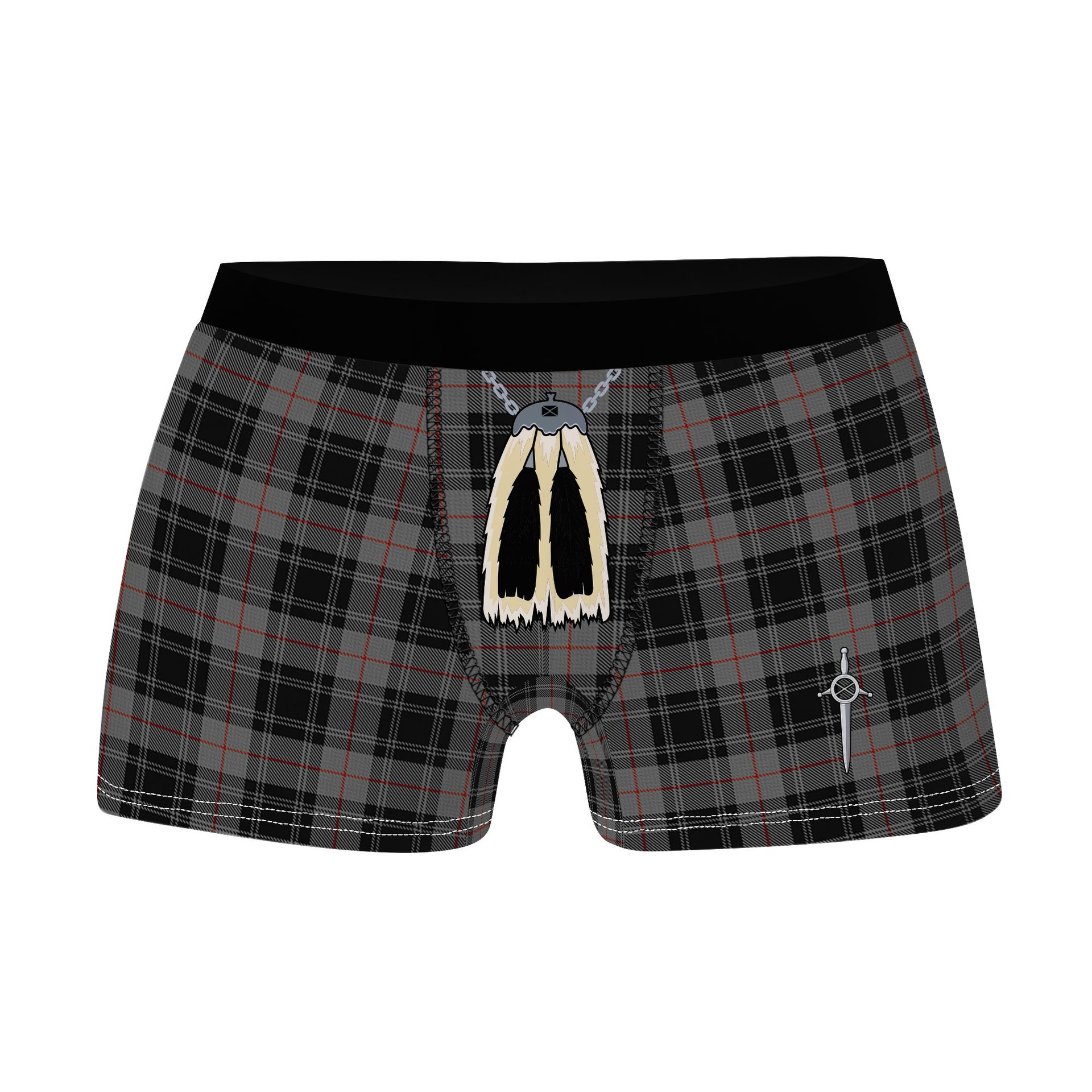 ScotsTee Shop Scottish Moffat 1984 Clan Highland Kilt Sporran Tartan Boxer Briefs