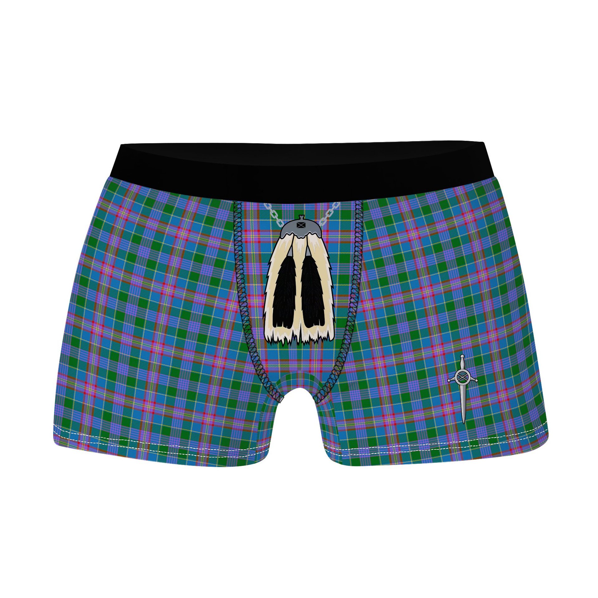 ScotsTee Shop Scottish Ralston Clan Highland Kilt Sporran Tartan Boxer Briefs