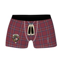 ScotsTee Shop Scottish Burnett Hunting Modern Clan Crest Highland Kilt Sporran Tartan Boxer Briefs