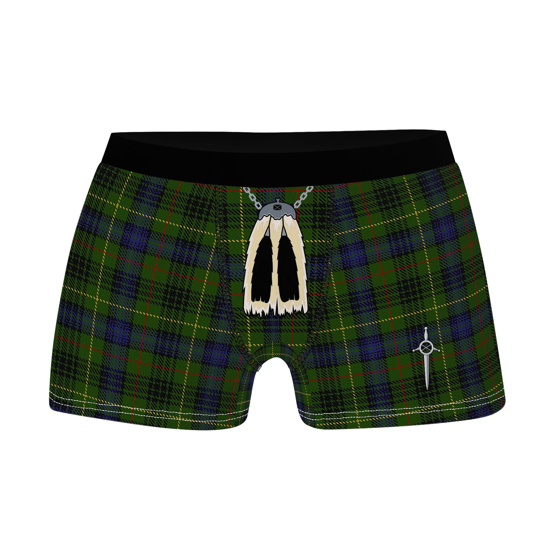 ScotsTee Shop Scottish Stewart Hunting Clan Highland Kilt Sporran Tartan Boxer Briefs