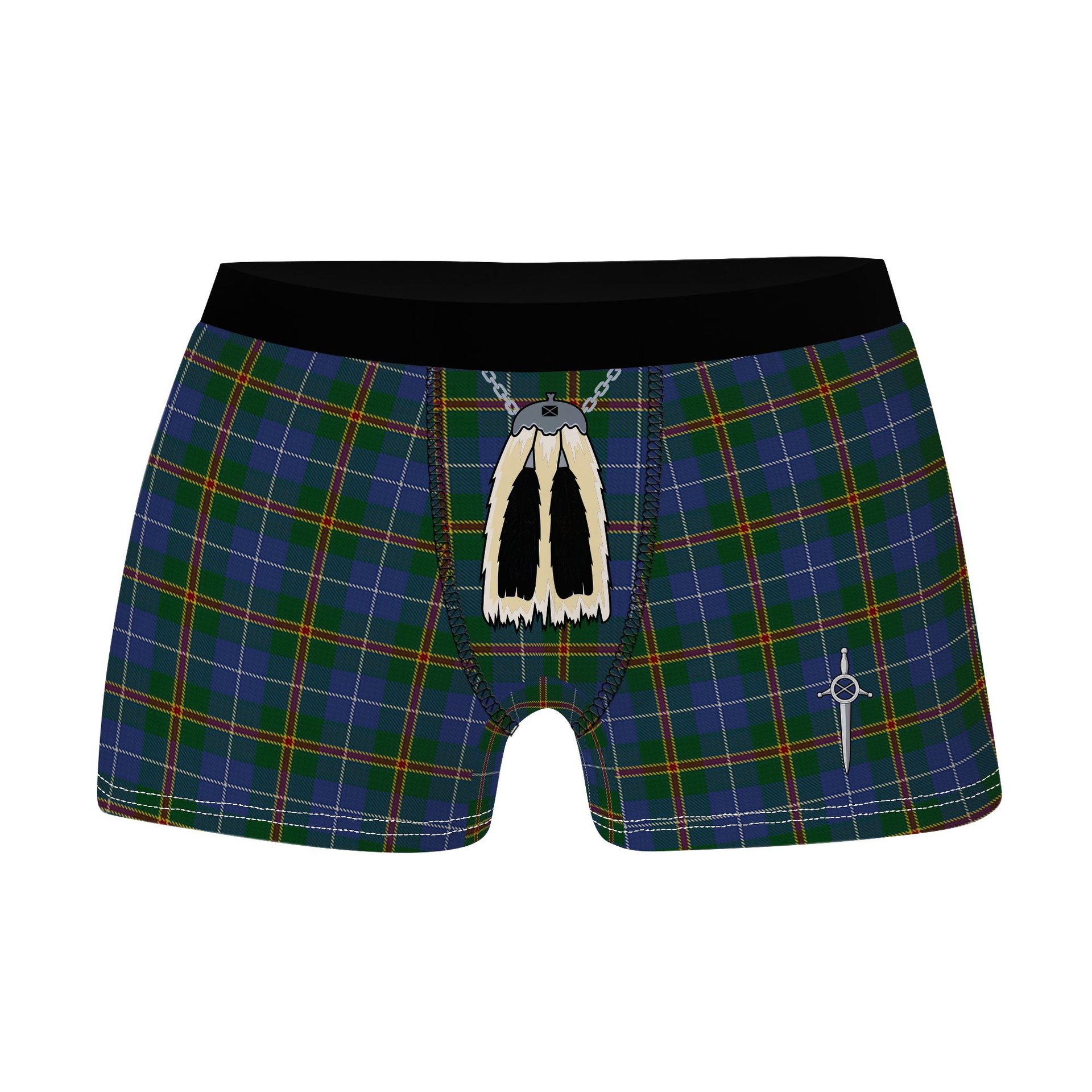 ScotsTee Shop Scottish Turnbull Hunting Clan Highland Kilt Sporran Tartan Boxer Briefs