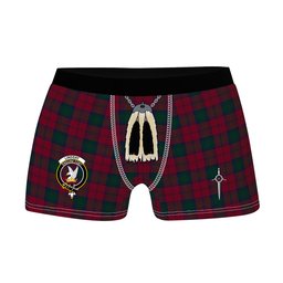 ScotsTee Shop Scottish Lindsay Clan Crest Highland Kilt Sporran Tartan Boxer Briefs