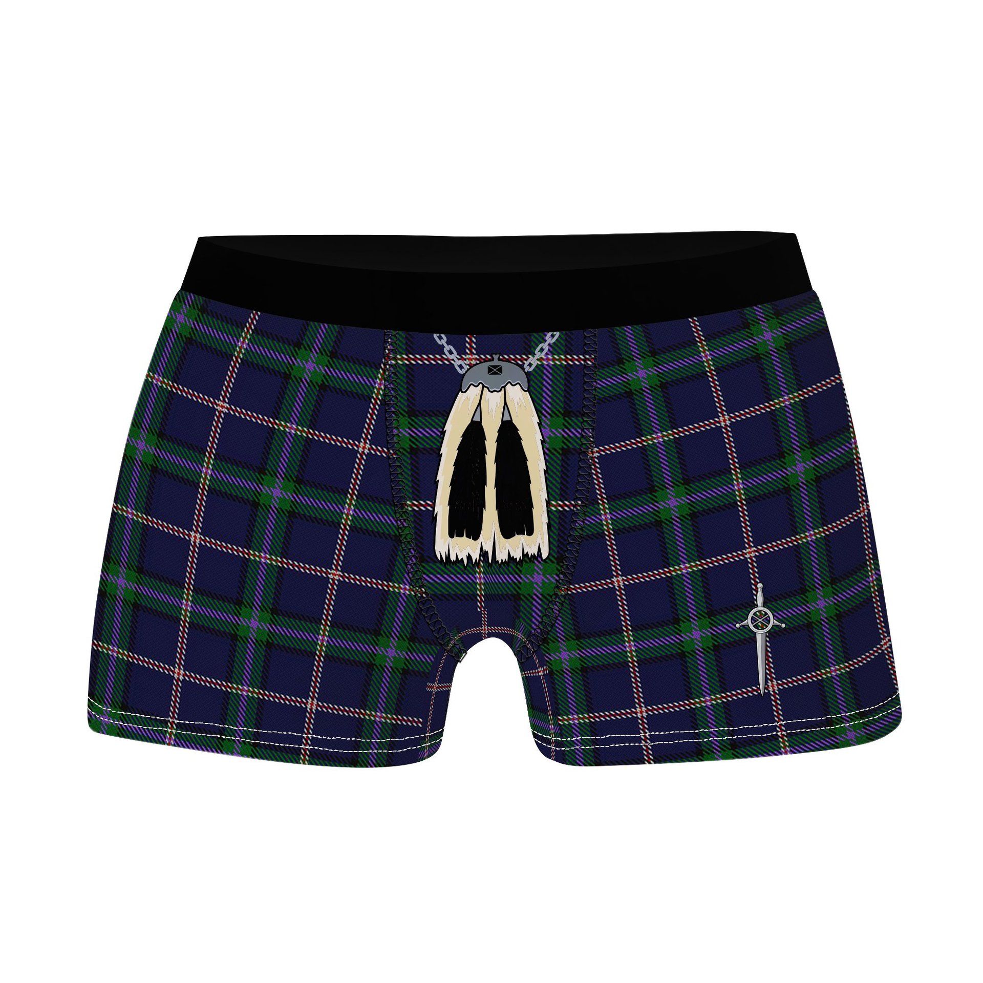ScotsTee Shop Scottish Marion Clan Highland Kilt Sporran Tartan Boxer Briefs