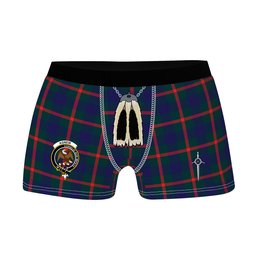 ScotsTee Shop Scottish Agnew Modern Clan Crest Highland Kilt Sporran Tartan Boxer Briefs