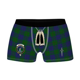 ScotsTee Shop Scottish Barclay Clan Crest Highland Kilt Sporran Tartan Boxer Briefs
