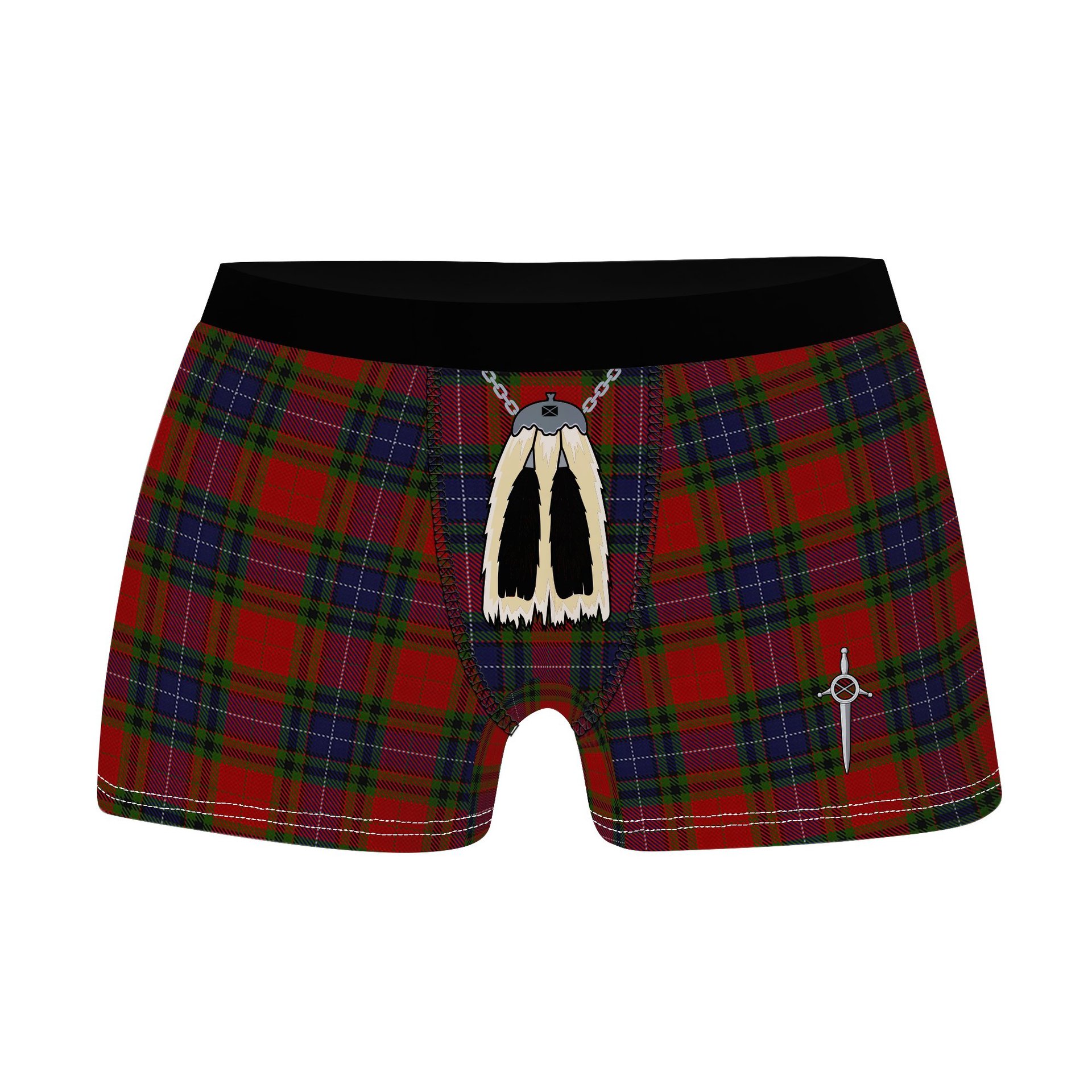 ScotsTee Shop Scottish Manson Clan Highland Kilt Sporran Tartan Boxer Briefs