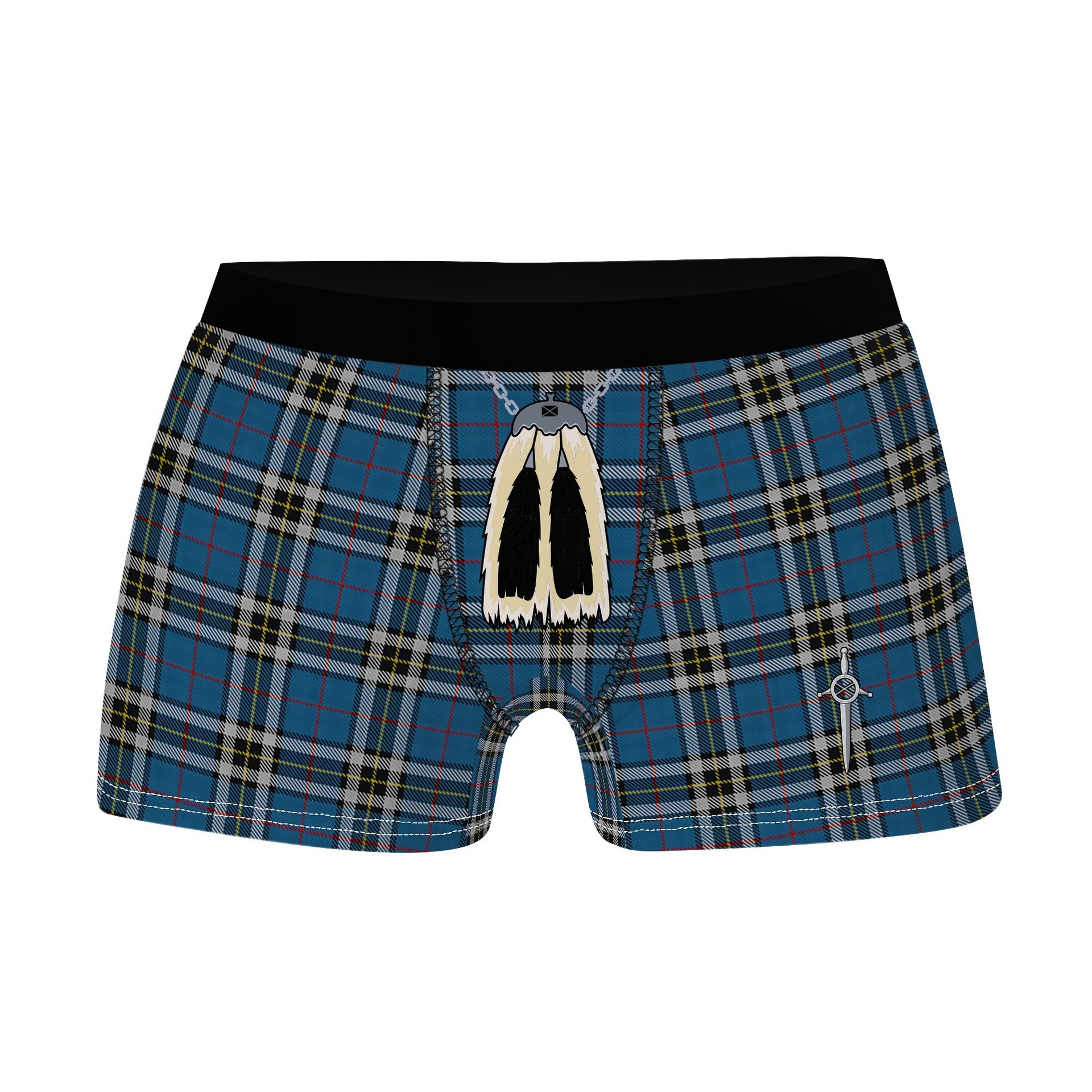 ScotsTee Shop Scottish Thompson Society Dress Blue Clan Highland Kilt Sporran Tartan Boxer Briefs