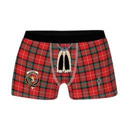 ScotsTee Shop Scottish Stewart Stuart of Bute Clan Crest Highland Kilt Sporran Tartan Boxer Briefs