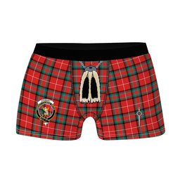 ScotsTee Shop Scottish Stewart Stuart of Bute Clan Crest Highland Kilt Sporran Tartan Boxer Briefs