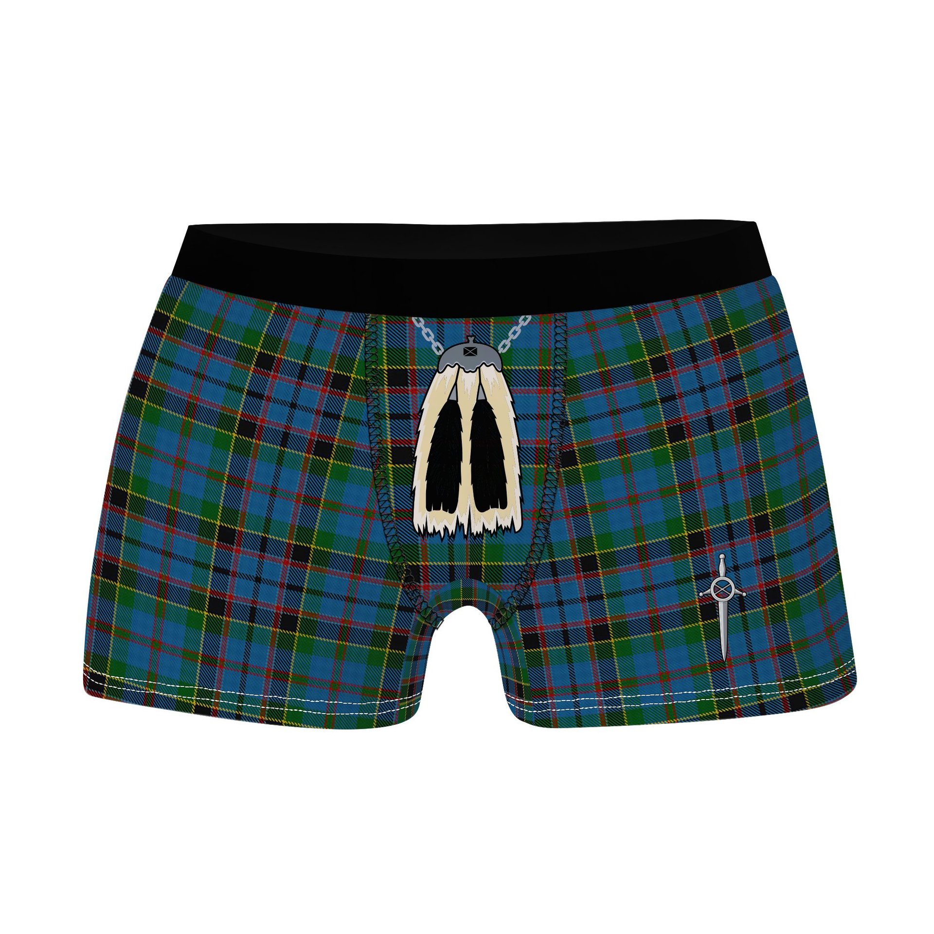 ScotsTee Shop Scottish Stinson Clan Highland Kilt Sporran Tartan Boxer Briefs