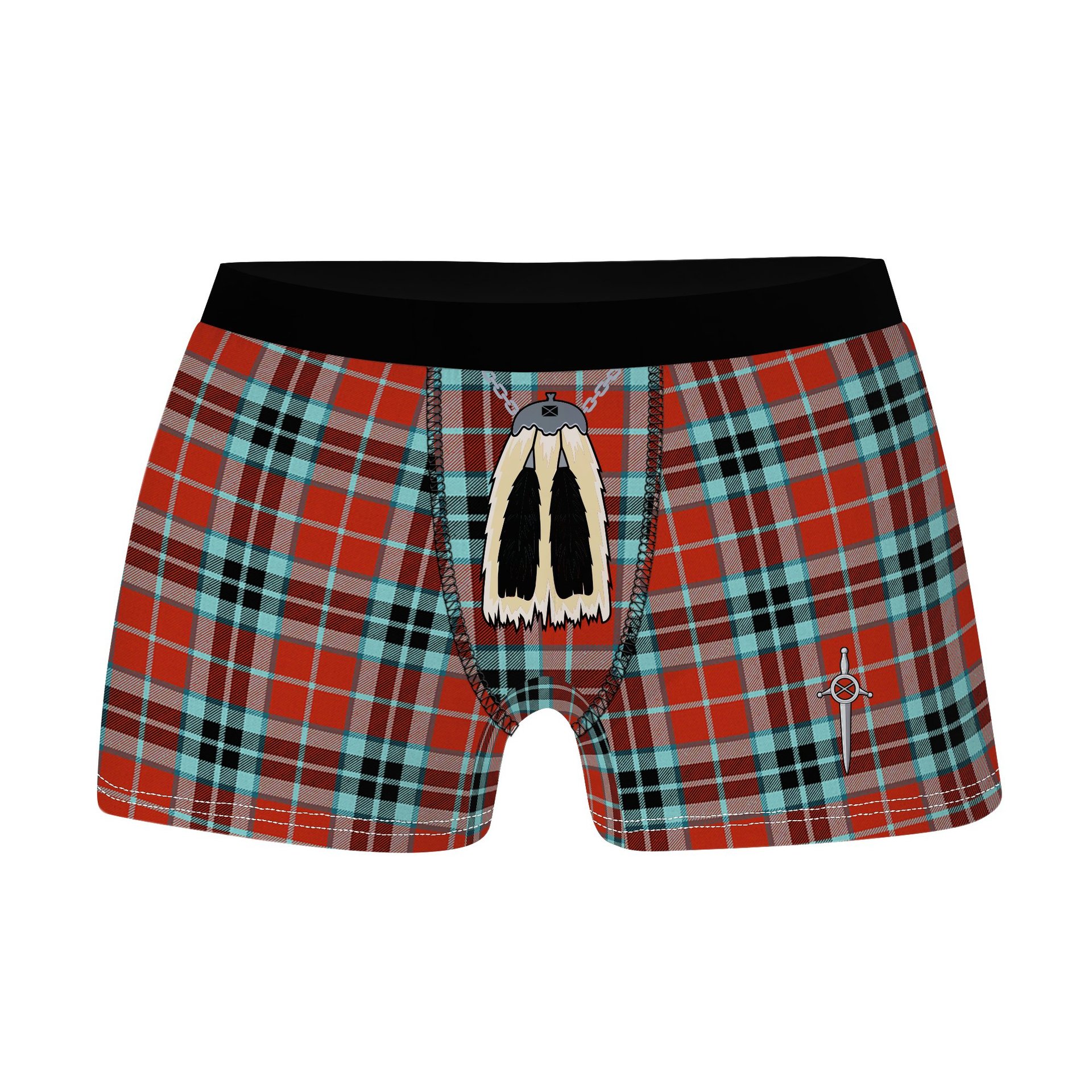 ScotsTee Shop Scottish MacTavish Ancient Clan Highland Kilt Sporran Tartan Boxer Briefs