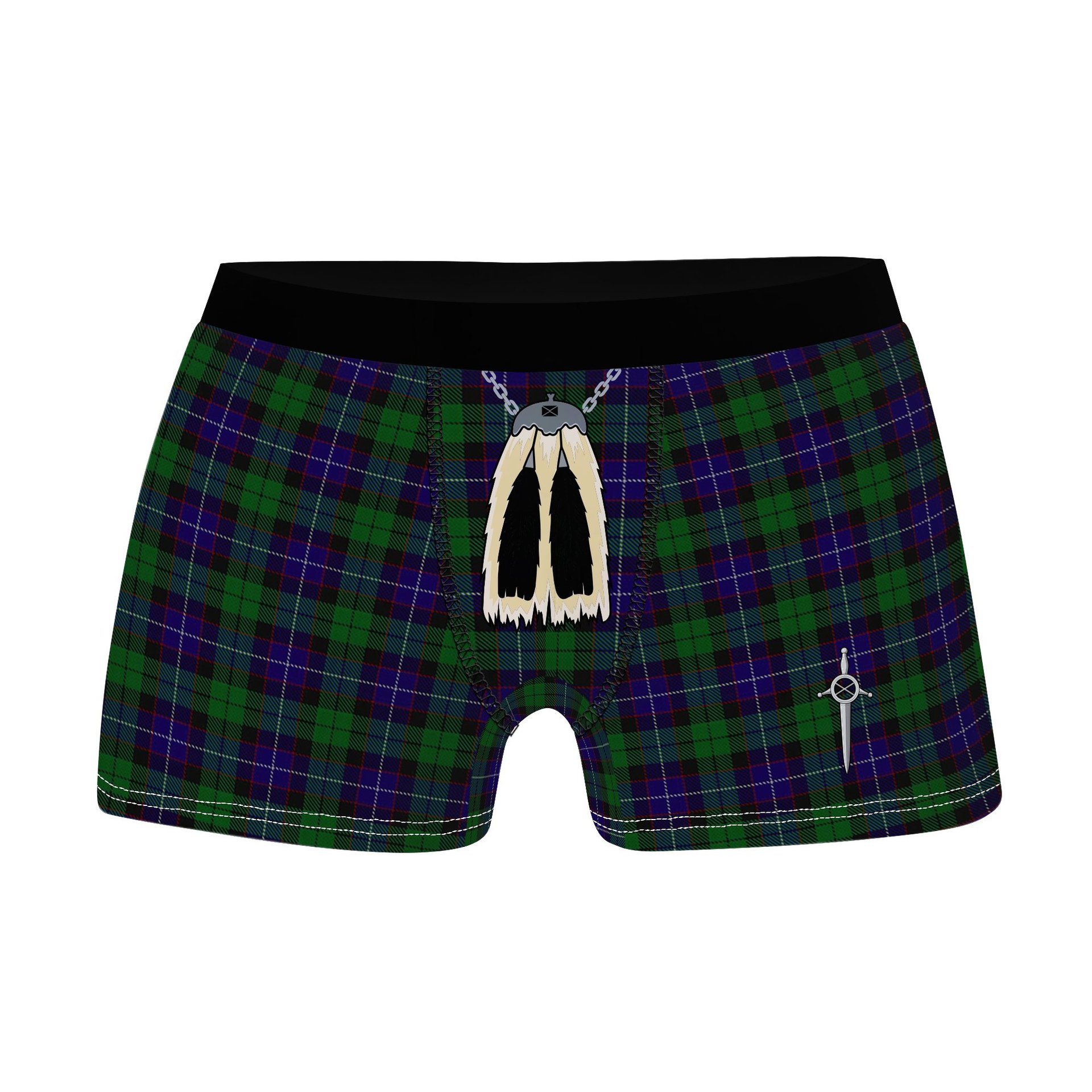 ScotsTee Shop Scottish Mitchell Clan Highland Kilt Sporran Tartan Boxer Briefs