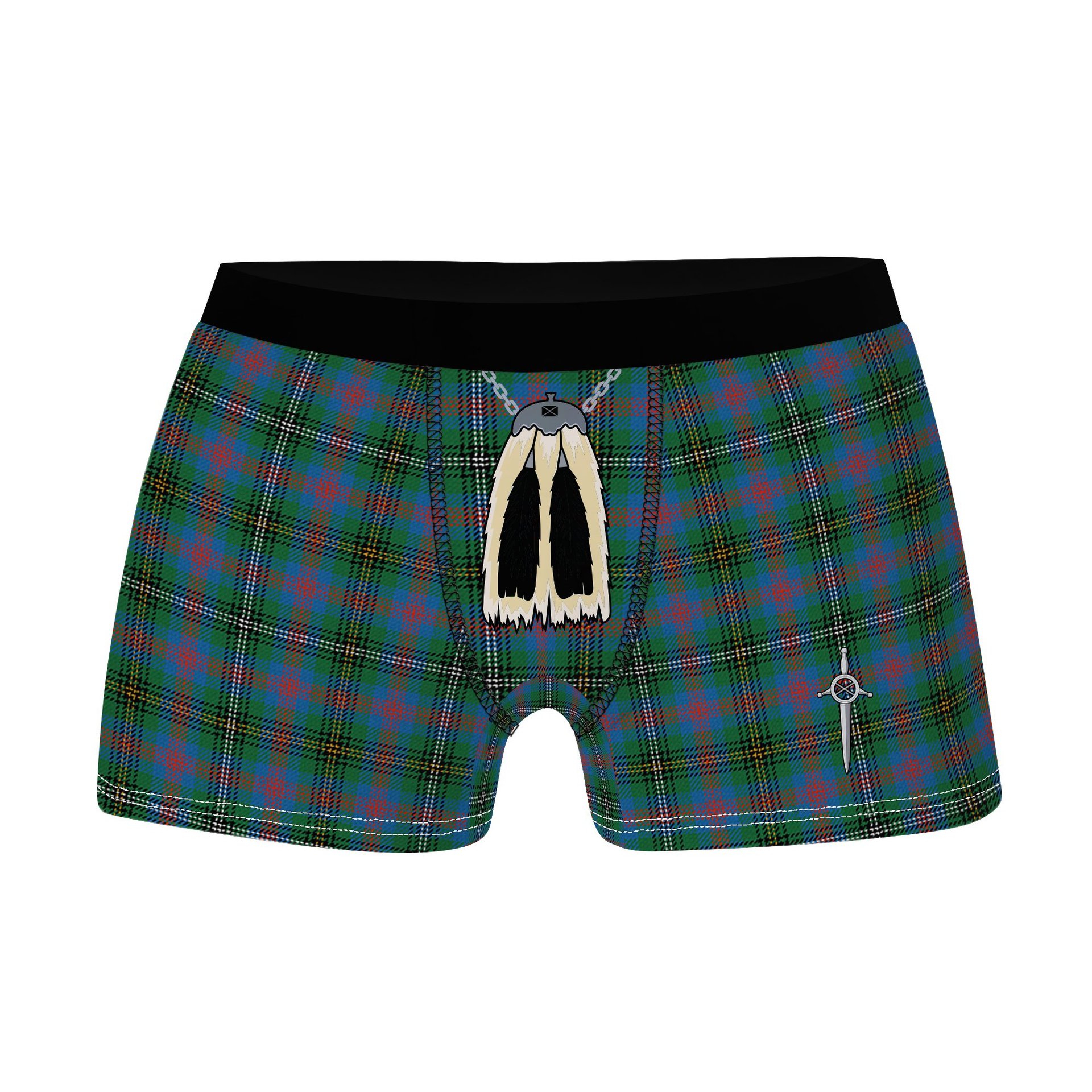 ScotsTee Shop Scottish Wood Ancient Clan Highland Kilt Sporran Tartan Boxer Briefs