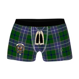 ScotsTee Shop Scottish Wishart Hunting Modern Clan Crest Highland Kilt Sporran Tartan Boxer Briefs