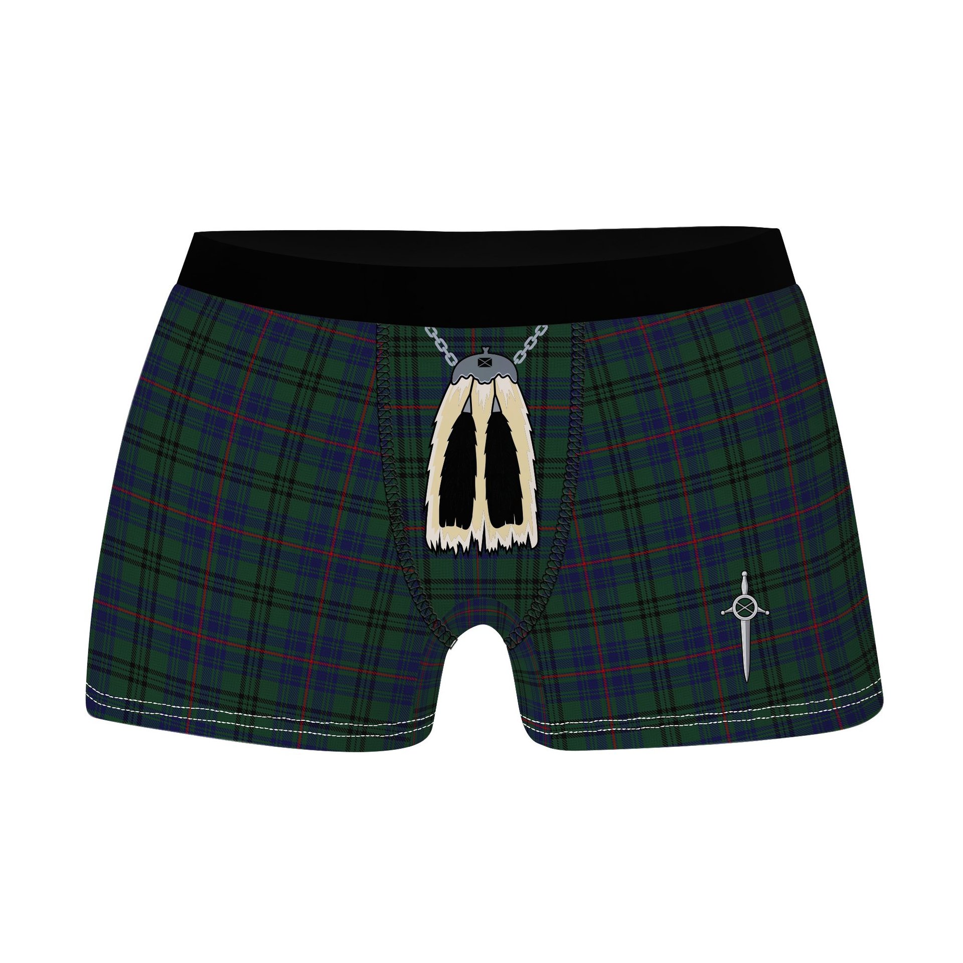ScotsTee Shop Scottish Walker Hunting Clan Highland Kilt Sporran Tartan Boxer Briefs