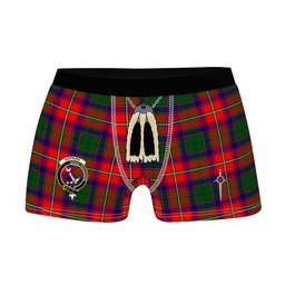 ScotsTee Shop Scottish Hopkirk Clan Crest Highland Kilt Sporran Tartan Boxer Briefs
