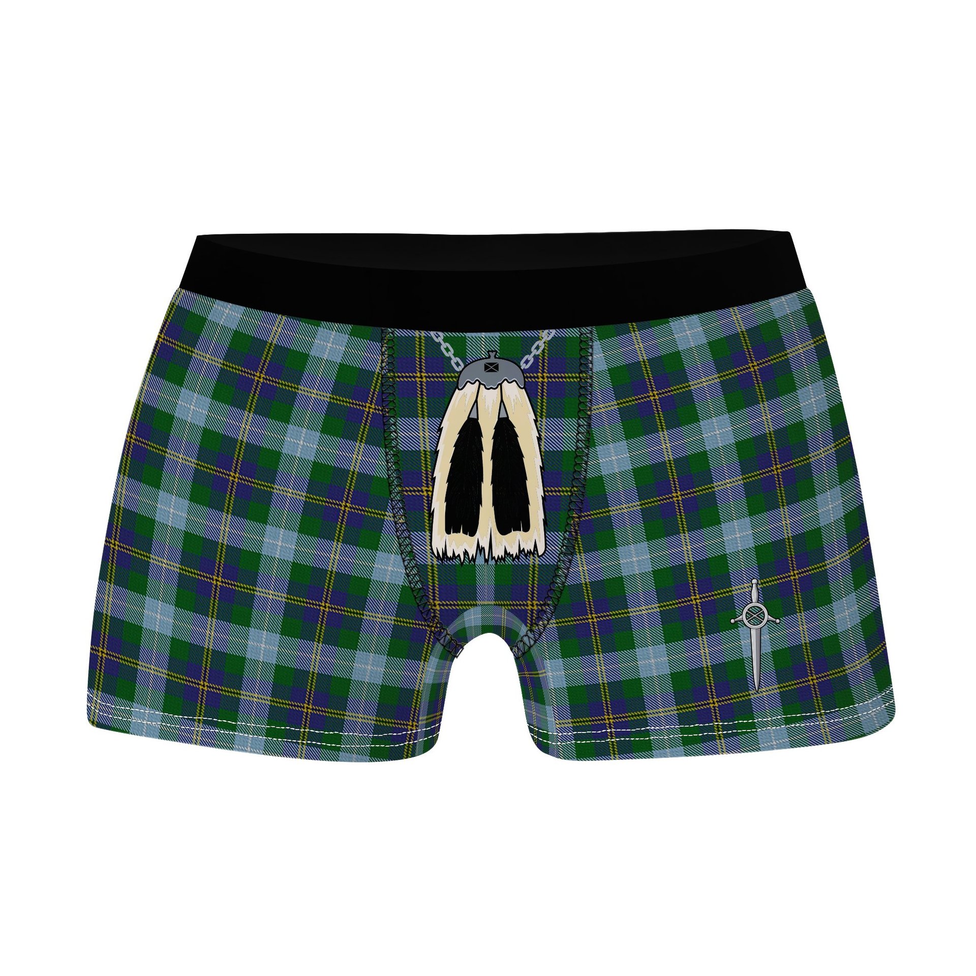 ScotsTee Shop Scottish Porteous Clan Highland Kilt Sporran Tartan Boxer Briefs
